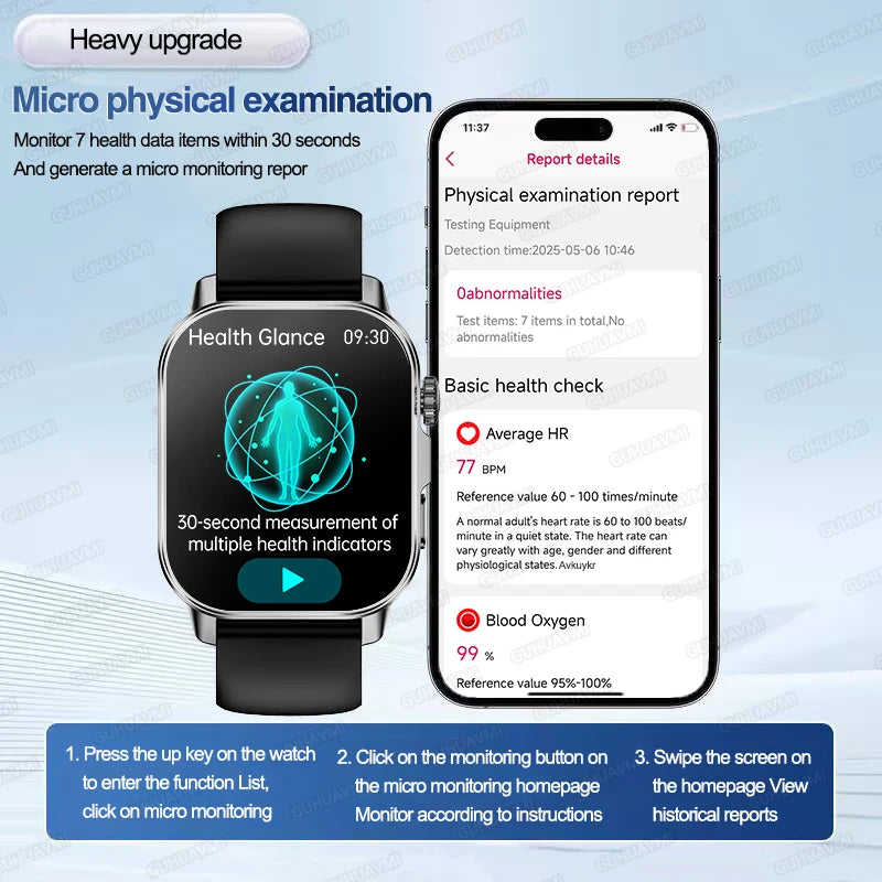 Men’s ECG Health Monitoring Smartwatch with Bluetooth Call