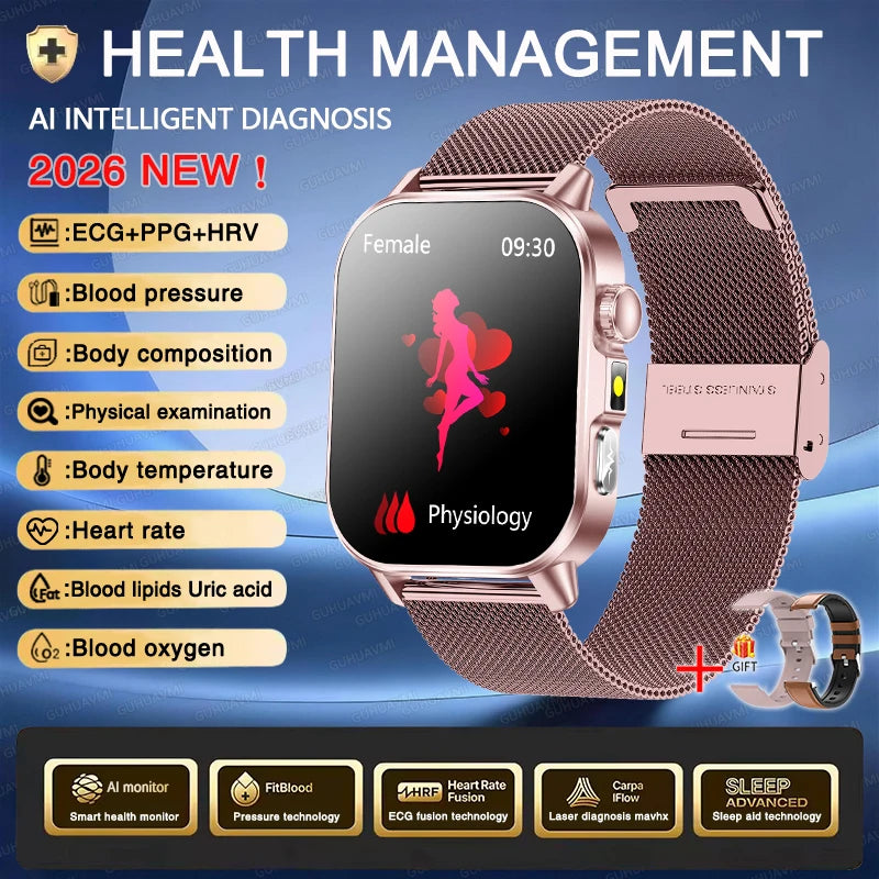 Men’s ECG Health Monitoring Smartwatch with Bluetooth Call
