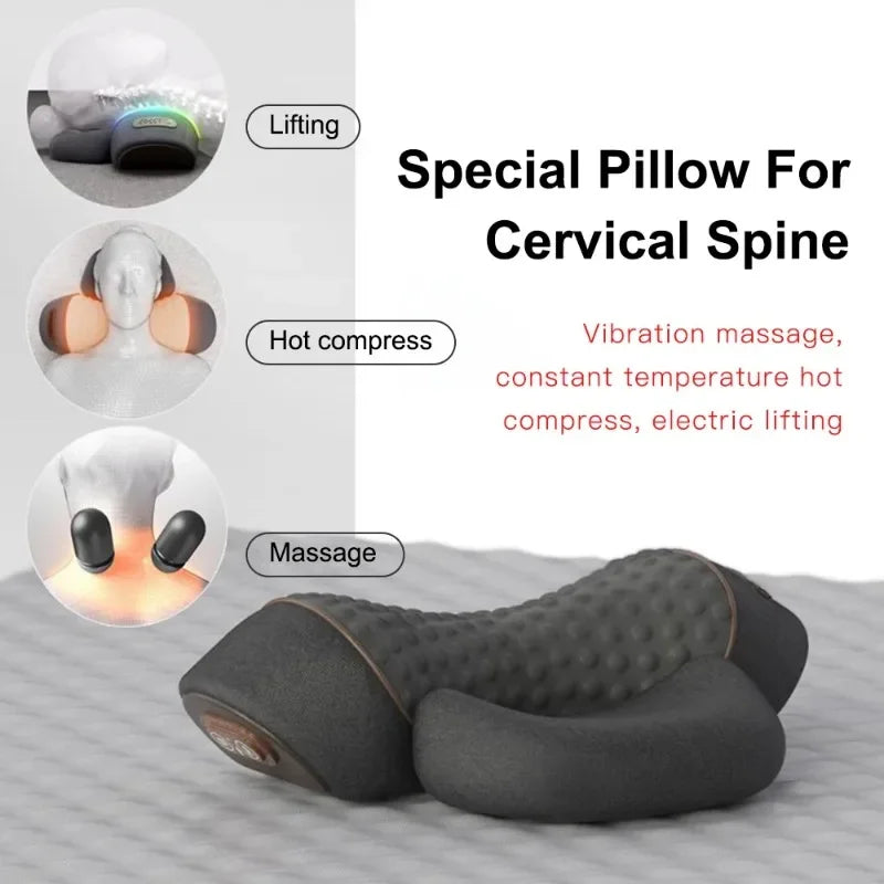 Electric Neck Massager Pillow with Heat & Vibration
