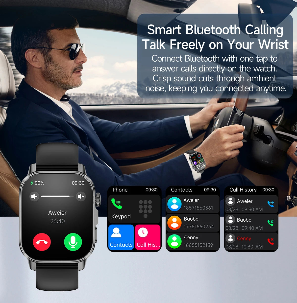 Men’s ECG Health Monitoring Smartwatch with Bluetooth Call