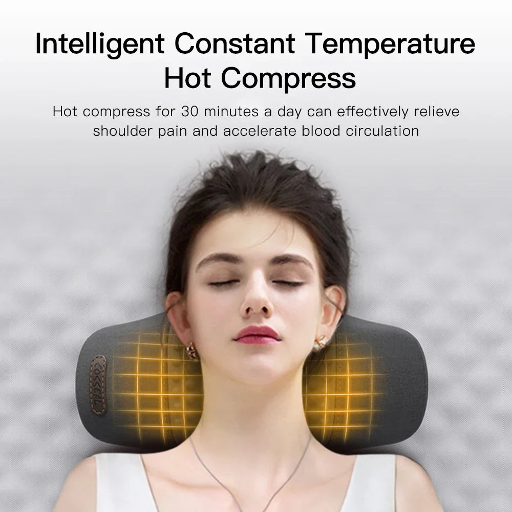 Electric Neck Massager Pillow with Heat & Vibration