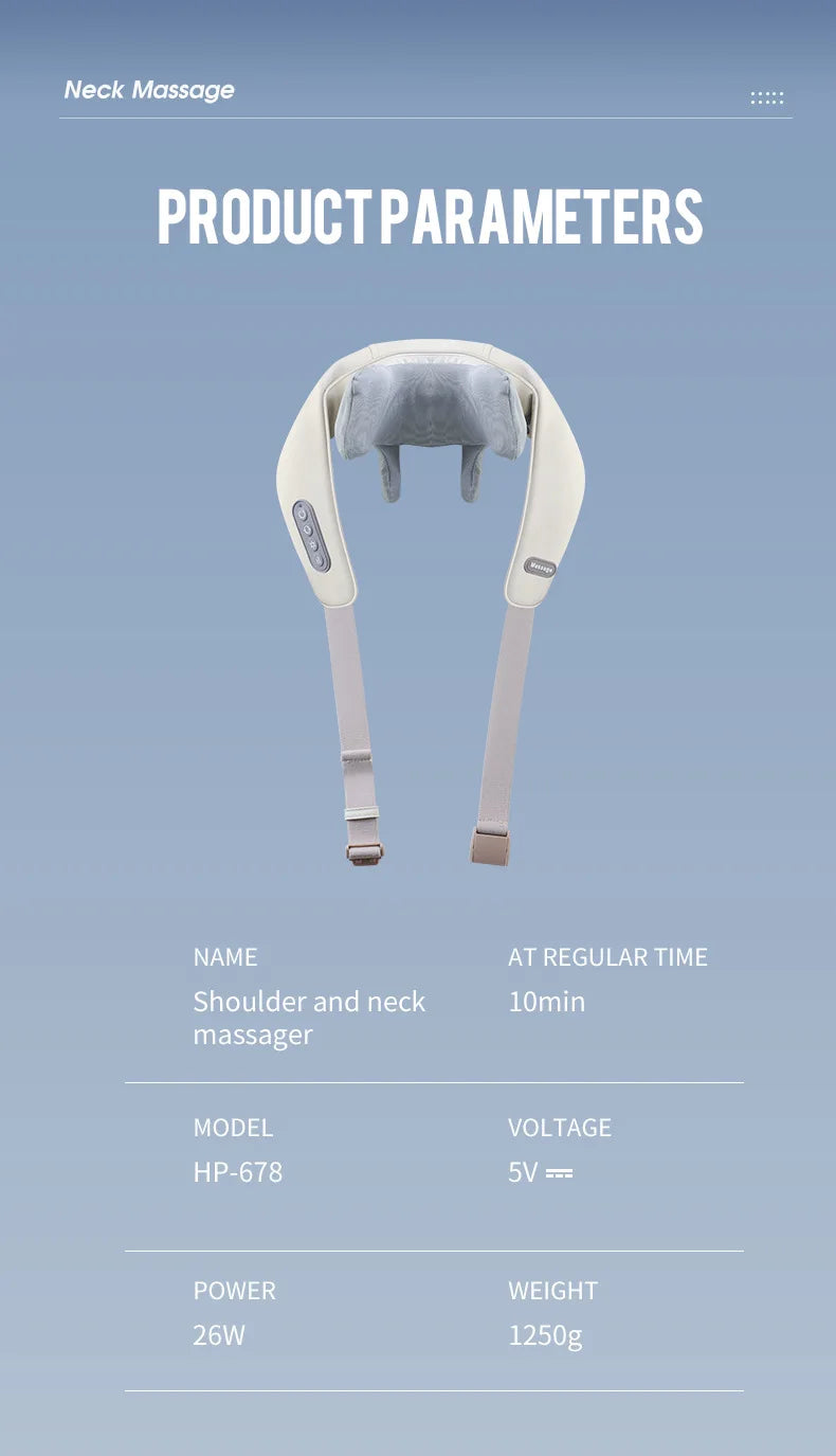 Foreverlily 26W Wireless Neck & Shoulder Massager