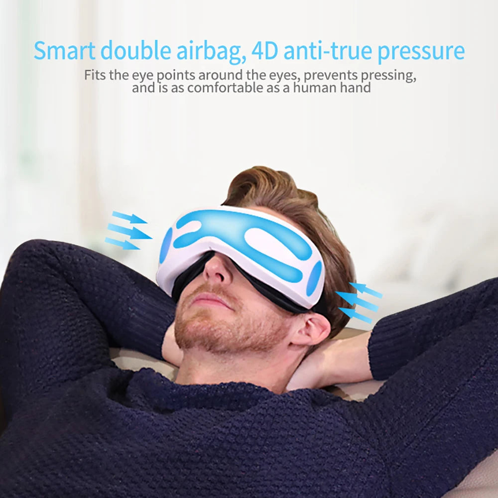 Folding Eye Massager with Vibration, Heat & Air Compression