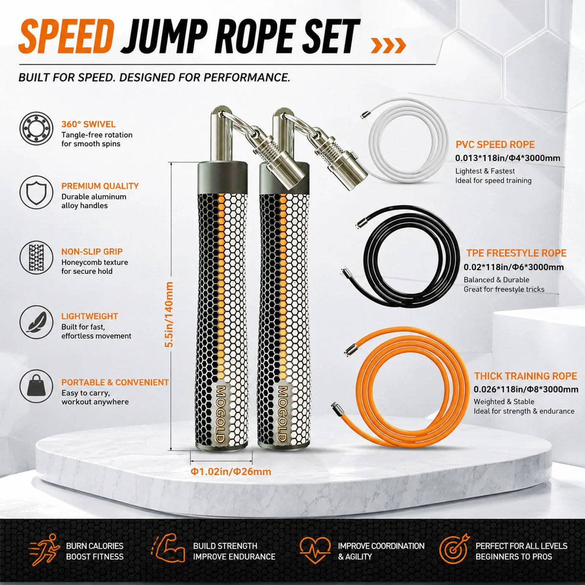 Weighted Jump Rope for Fitness & Boxing Workouts