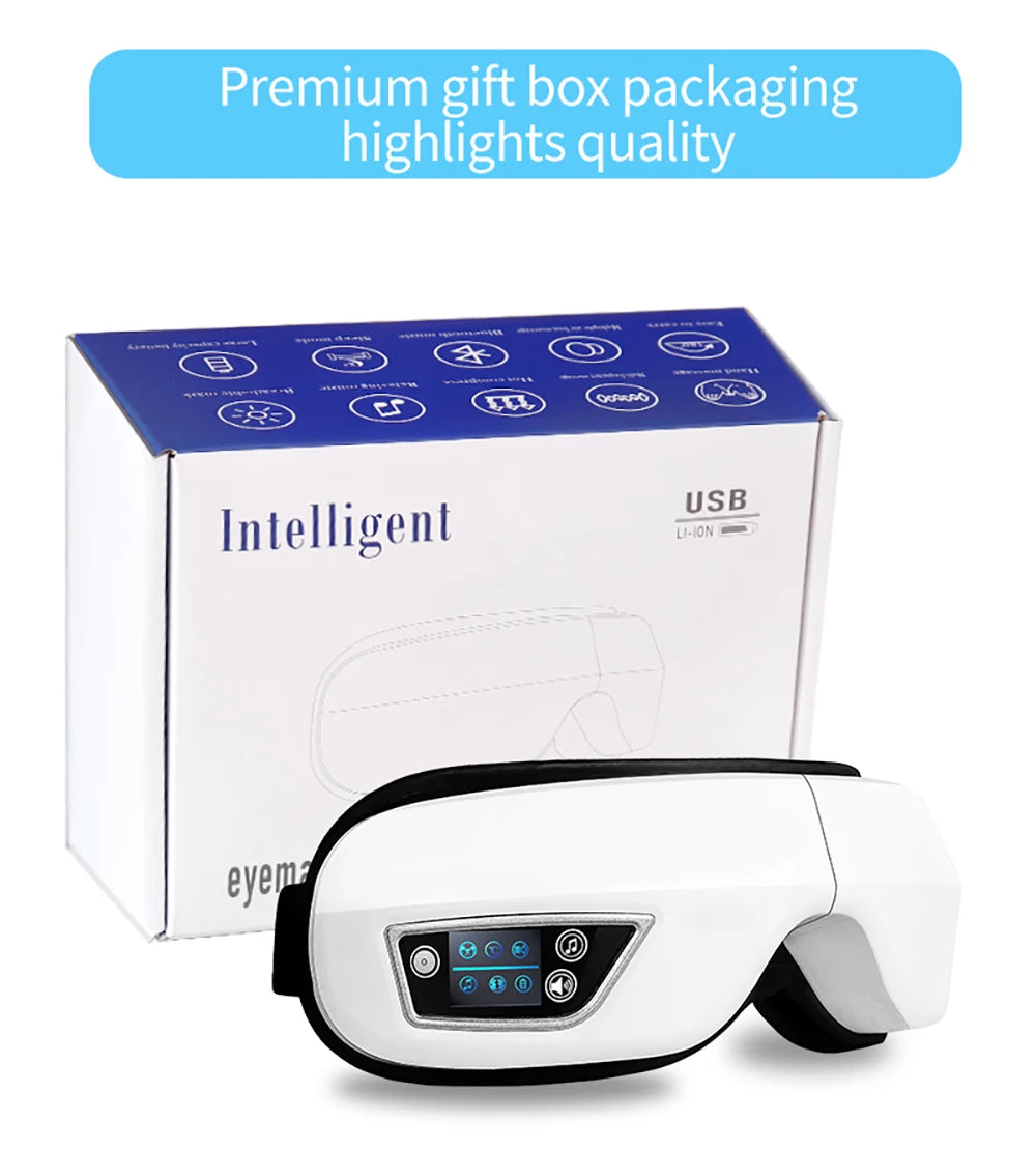 Folding Eye Massager with Vibration, Heat & Air Compression