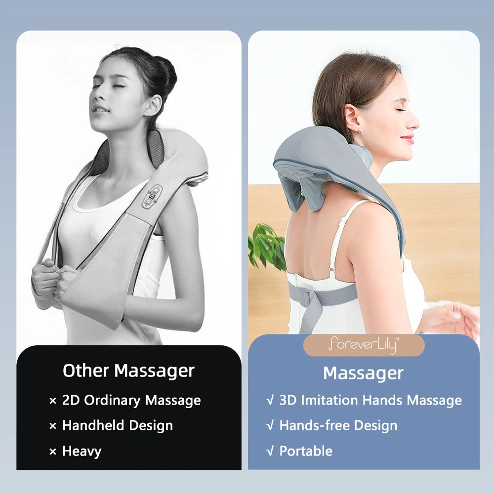 Foreverlily 26W Wireless Neck & Shoulder Massager