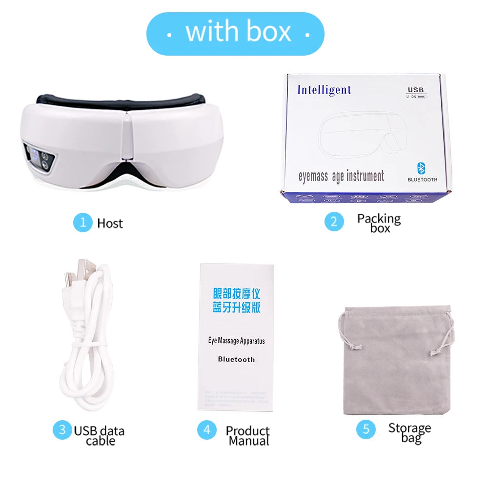 Folding Eye Massager with Vibration, Heat & Air Compression