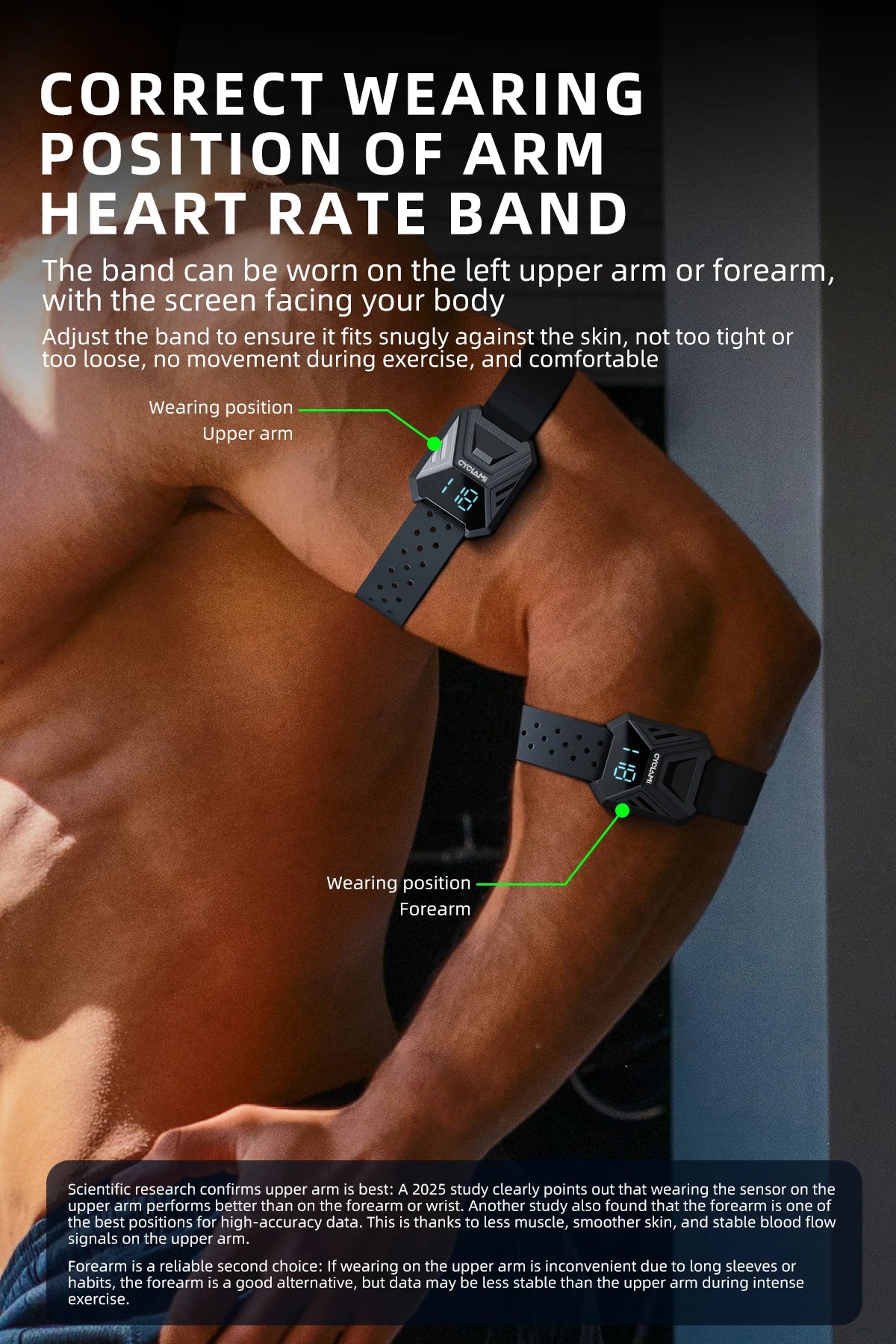 CYCLAMI Bluetooth ANT Heart Rate Monitor Armband