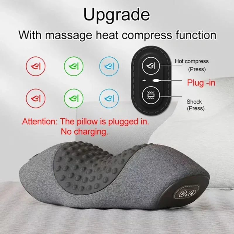 Electric Neck Massager Pillow with Heat & Vibration