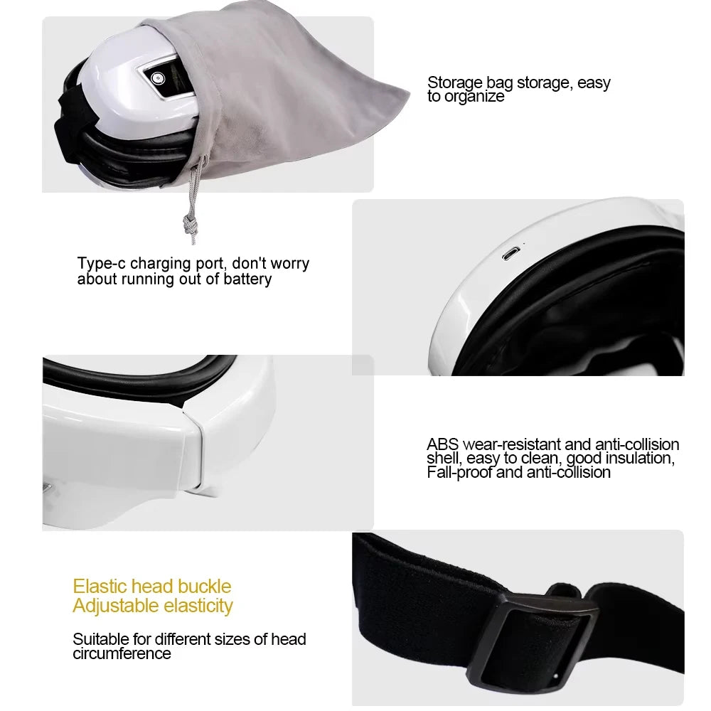 Folding Eye Massager with Vibration, Heat & Air Compression