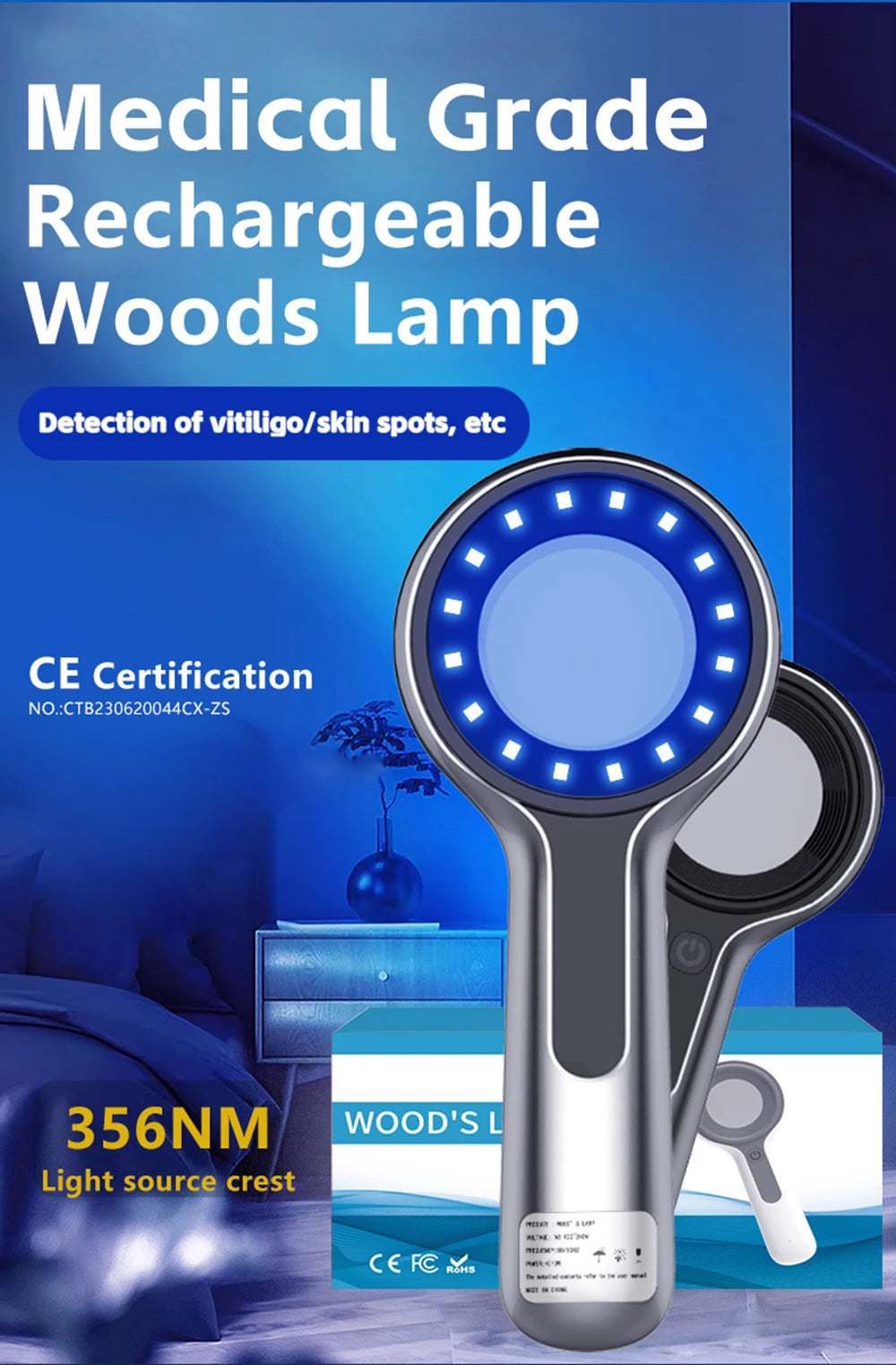 Wood’s Lamp UV Skin Analyzer for Facial Testing