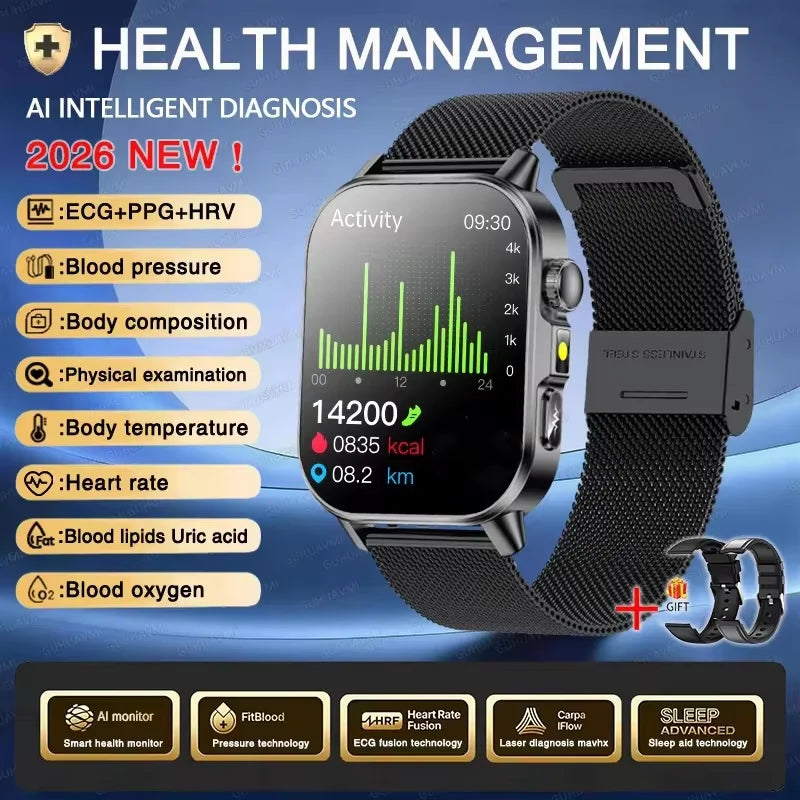Men’s ECG Health Monitoring Smartwatch with Bluetooth Call