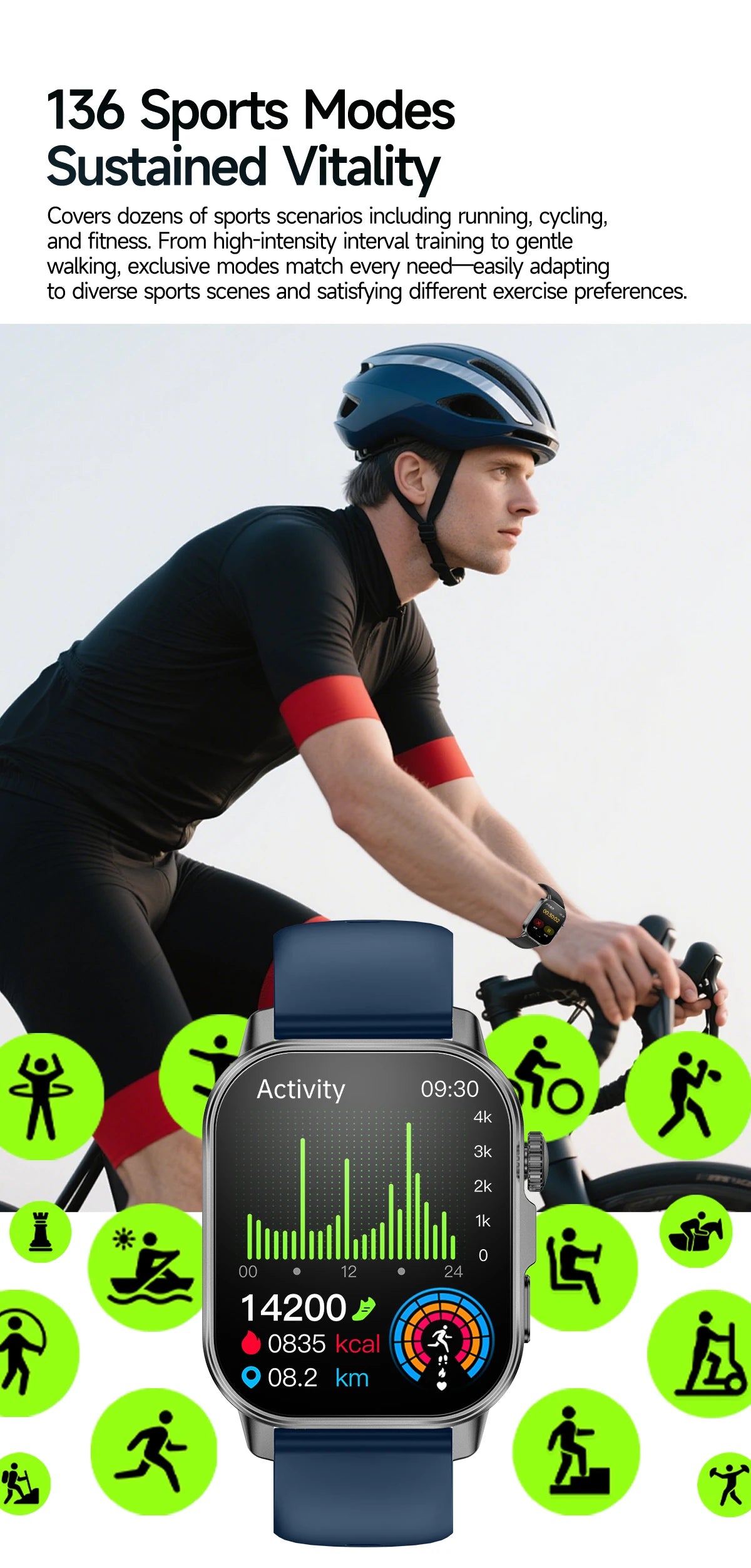 Men’s ECG Health Monitoring Smartwatch with Bluetooth Call