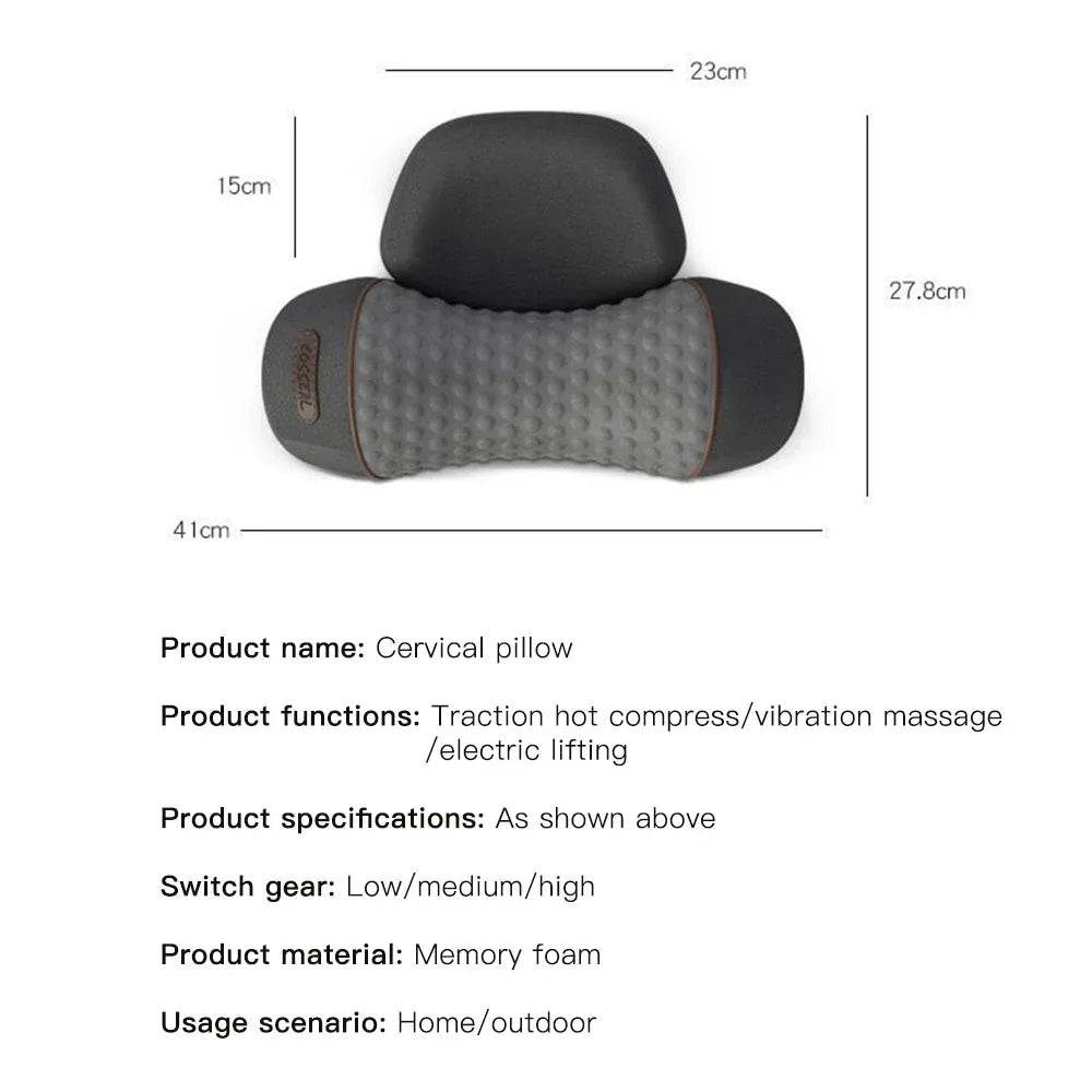 Electric Neck Massager Pillow with Heat & Vibration