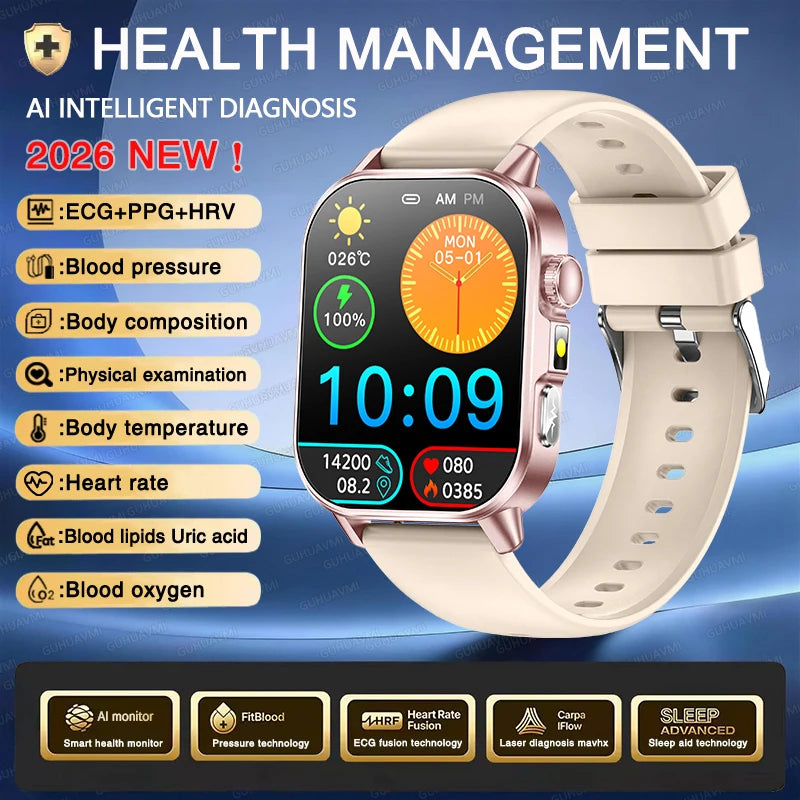 Men’s ECG Health Monitoring Smartwatch with Bluetooth Call