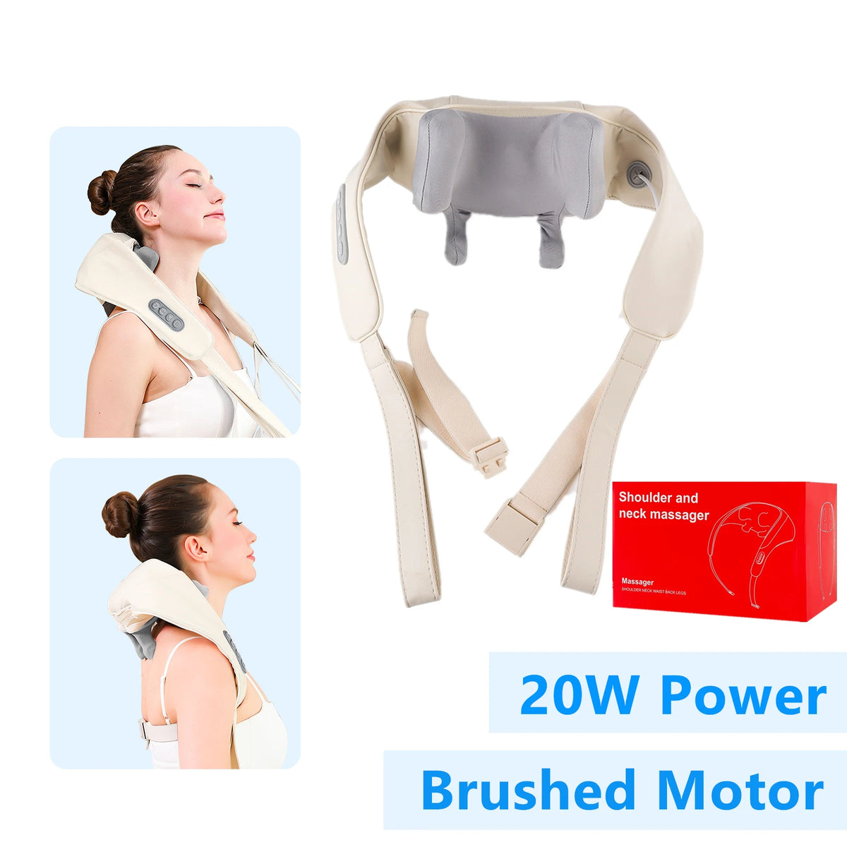 Foreverlily 26W Wireless Neck & Shoulder Massager