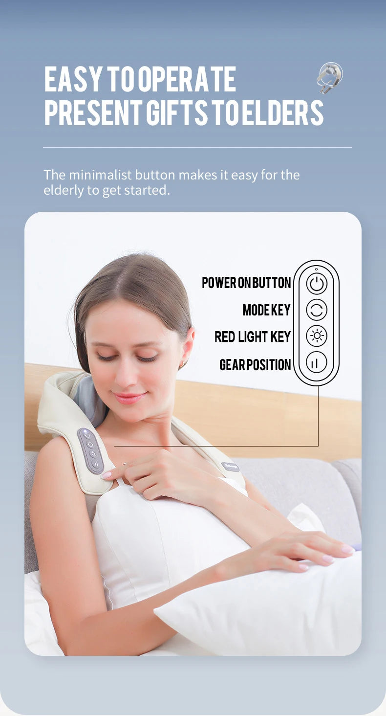 Foreverlily 26W Wireless Neck & Shoulder Massager