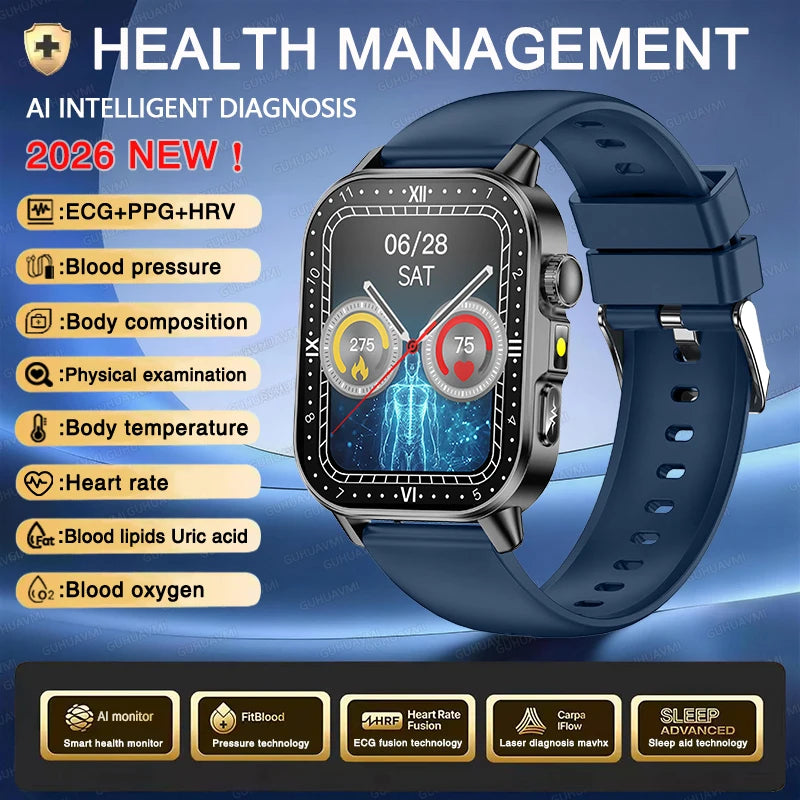 Men’s ECG Health Monitoring Smartwatch with Bluetooth Call