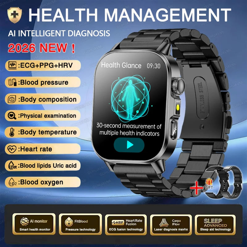 Men’s ECG Health Monitoring Smartwatch with Bluetooth Call