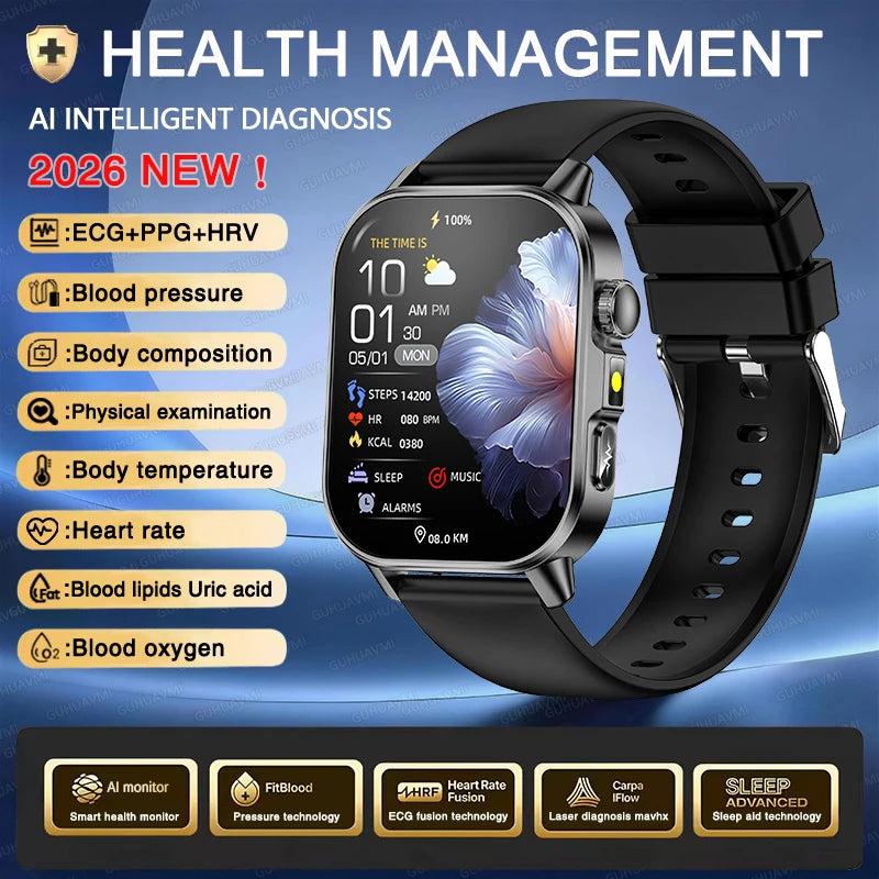 Men’s ECG Health Monitoring Smartwatch with Bluetooth Call