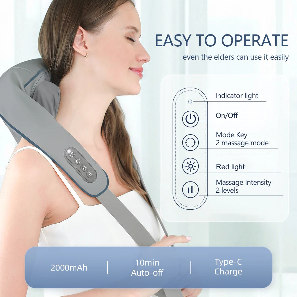 Foreverlily 26W Wireless Neck & Shoulder Massager