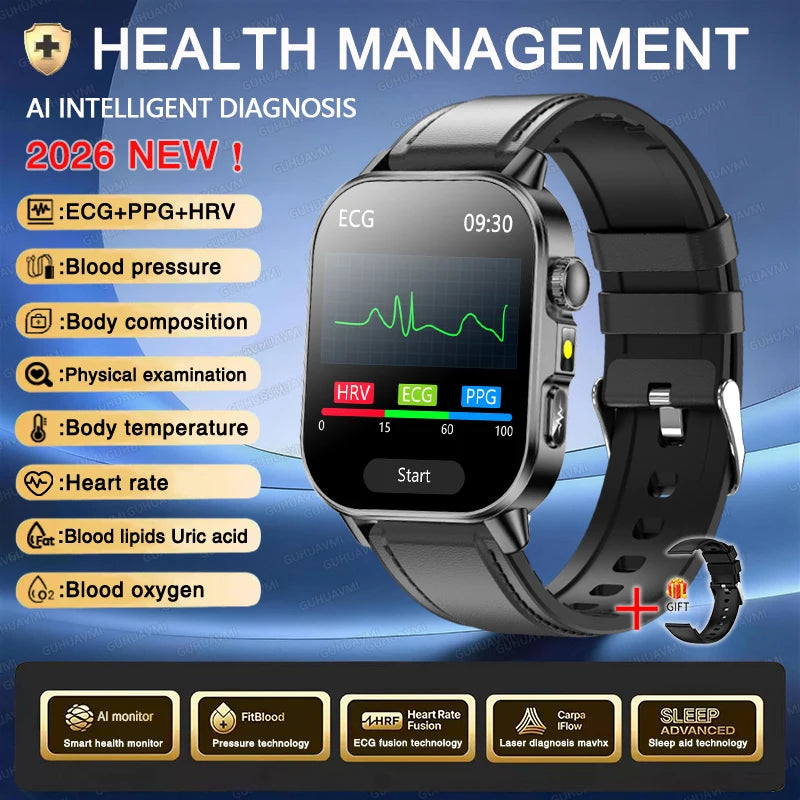 Men’s ECG Health Monitoring Smartwatch with Bluetooth Call