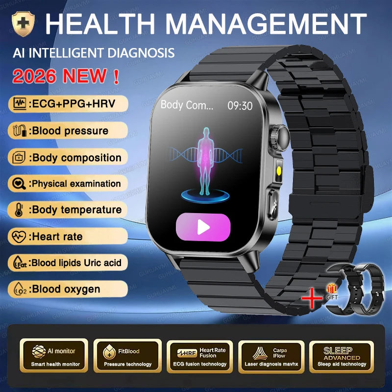 Men’s ECG Health Monitoring Smartwatch with Bluetooth Call