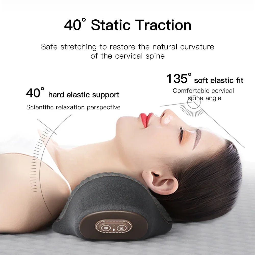 Electric Neck Massager Pillow with Heat & Vibration