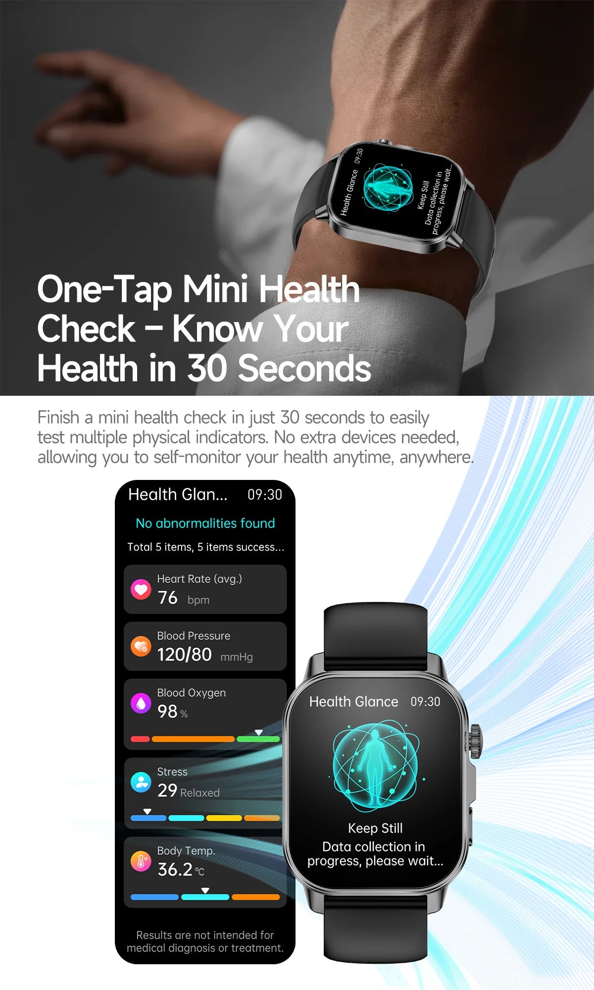 Men’s ECG Health Monitoring Smartwatch with Bluetooth Call